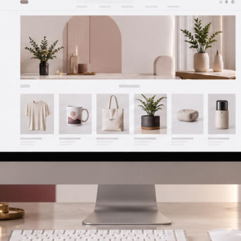 Balanced ecommerce storefront featuring Print-on-Demand products and curated Dropshipping products